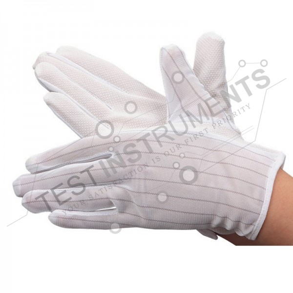 Anti Static Dotted Gloves ESD Liner Polyester, PVC dotted