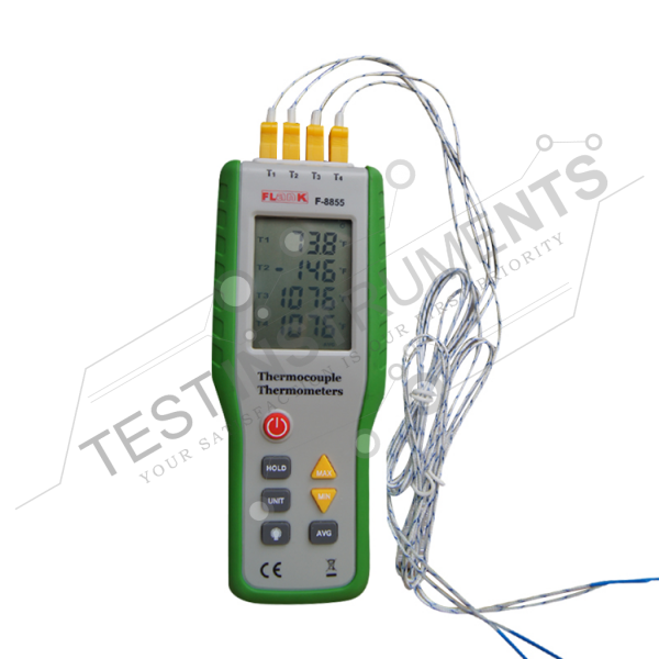 FLANK F8855 Thermocouple Thermometer 200~1372℃ Four Channel