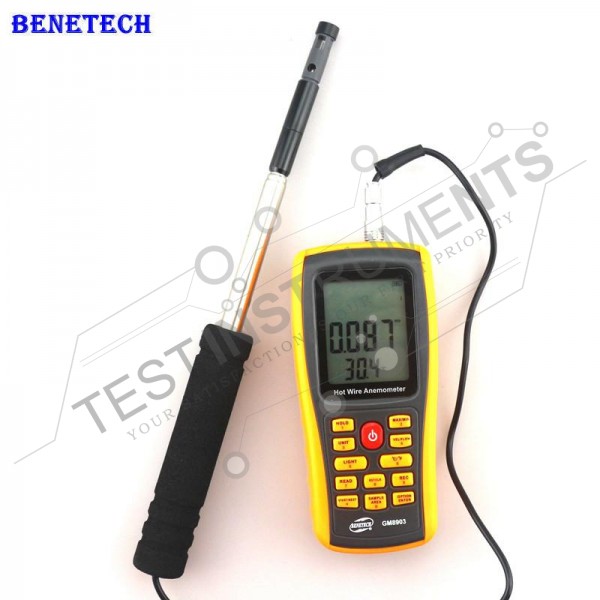 GM8903 Benetech Anemometer Wind Speed Meter Temperature Measure USB Interface