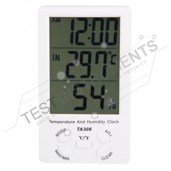 TA308 Temperature and Hygrometer with Clock