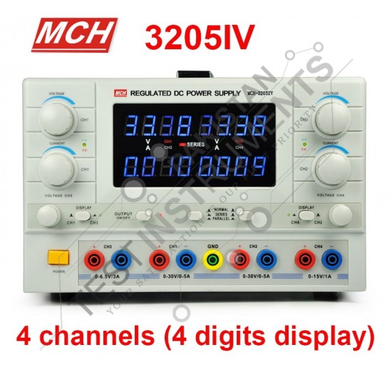 MCH-3205IV DC power supply 4 way experimental laboratory 4 digits display