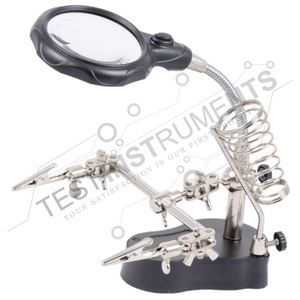 TE-801 Helping Hand Magnifier Led Light with Soldering Stand