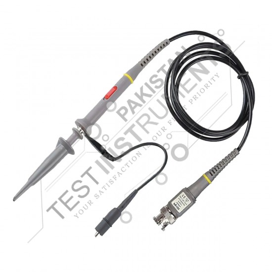 P6100 - 100MHz Oscilloscope Probes In very reasonable Price in Pakistan. Overview:These passive high impedance probes are designed andcalibrated for use on any oscilloscope that has an input impedance of 1MΩ andwhose input capacity is within the compensat