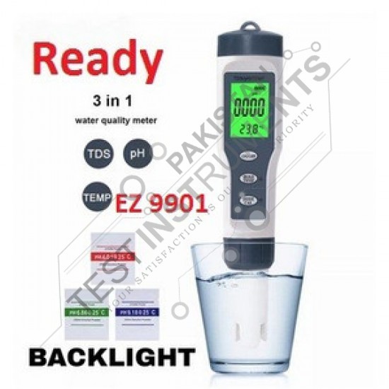 EZ9901 3 in 1 Multifunctional Water Quality Tester