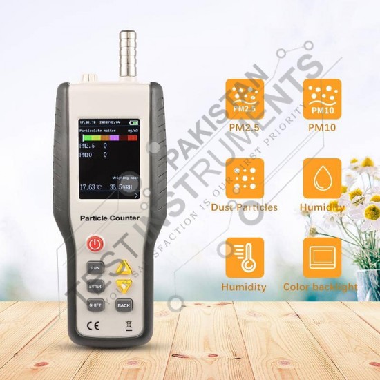 HT9600 HTI PM2.5 Particle Monitor Laser Dust Humidity Meter Air Analyzer