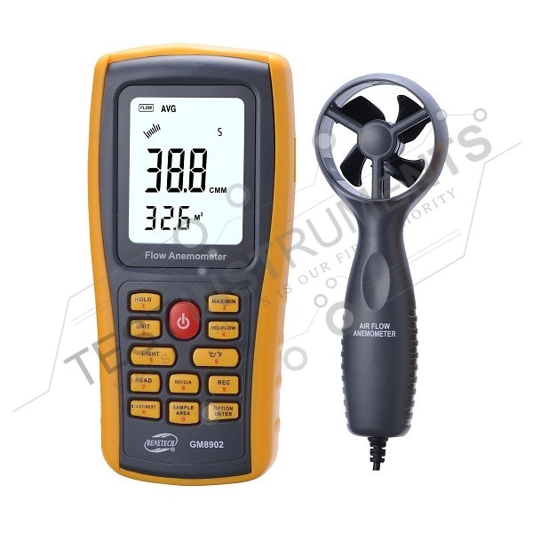 GM8902 Benetech Digital Air Flow Anemometer with USB interface
