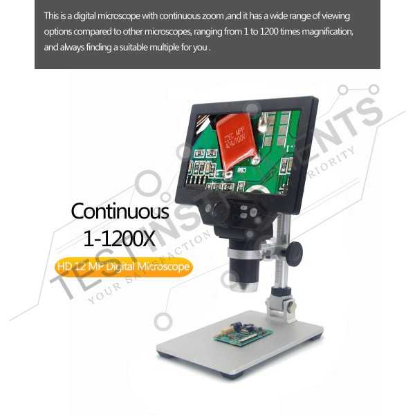 G1200 Digital Microscope 12MP 7 Inch Large Color Screen