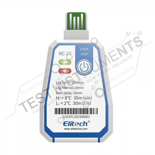 RC17 Elitech Disposable Single-Use Temperature Recorder Data Logger