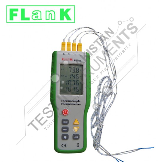 FLANK F8855 Thermocouple Thermometer 200~1372℃ Four Channel