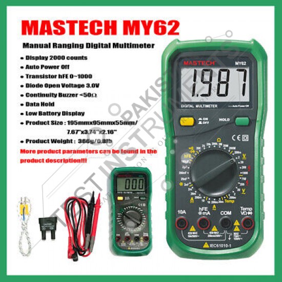 MY62 Mastech Digital Multimeter