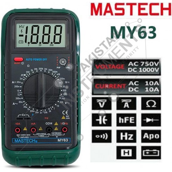 MY63 Mastech Digital Multimeter