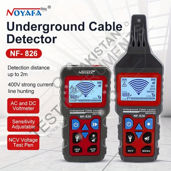 NF826 Noyafa Portable Telephone Cable Locator Underground Pipe Detector