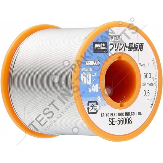 SE-56008 Goot Japan (0.8 mm), 60 Tin, 40 Lead, 17.6 oz (500 g)