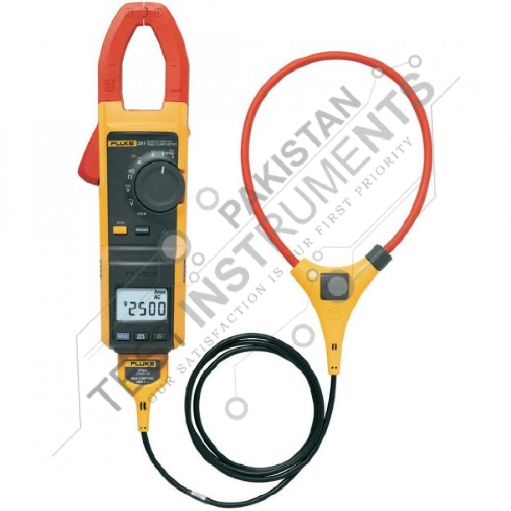 Fluke 381 Remote Display True RMS AC/DC Clamp Meter with iFlex 999.9 A ...