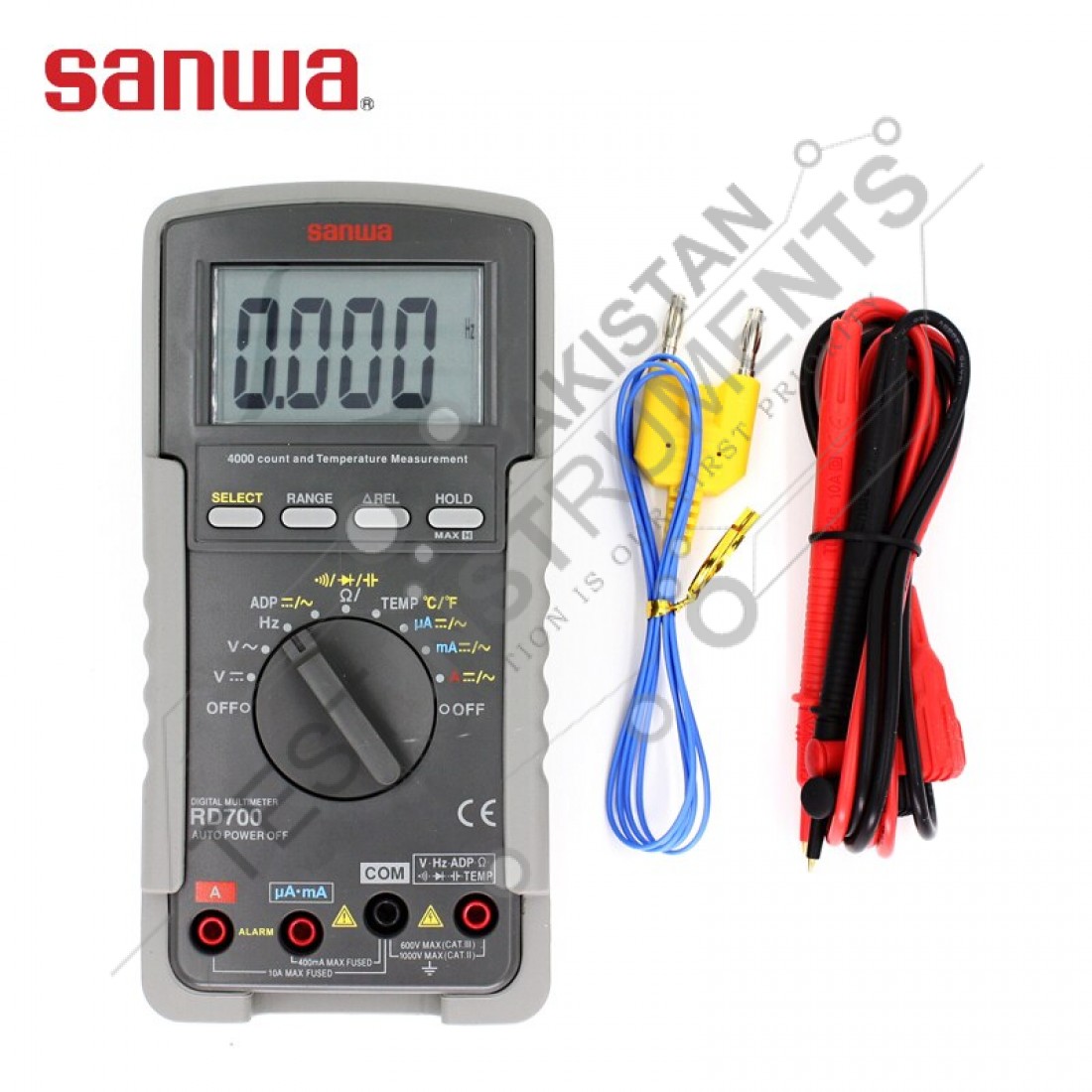 Multimètre Numérique Sanwa PM11 - Testeur électrique Portable Avec étui - Catégorie CAT III