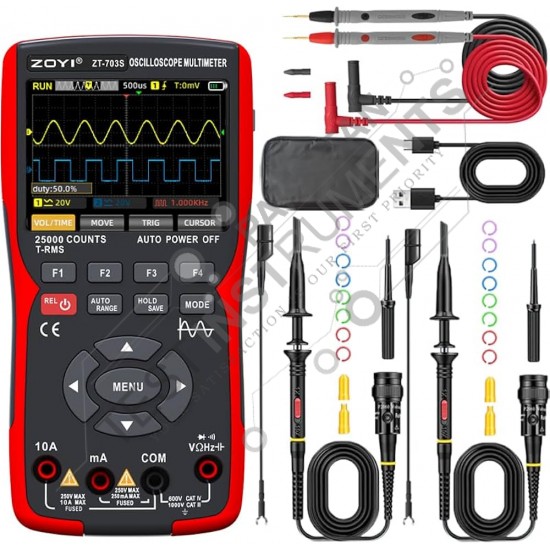 FNIRSI DST-210 3-IN-1 Digital Oscilloscope Multimeter Signal Generator AC/DC US