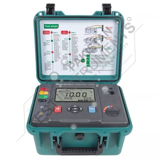 FUZRR ES3001P Ground Resistance & Soil Resistivity Tester FUZRR ES3001P Ground Resistance & Soil Resistivity Tester