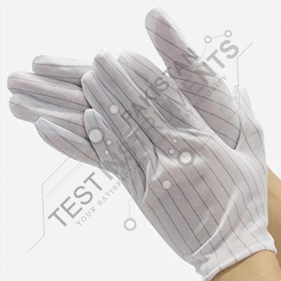 Anti Static Dotted Gloves ESD Liner Polyester, PVC dotted